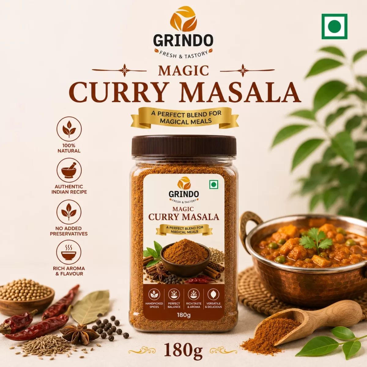 Grindo Magic Curry Masala -180g