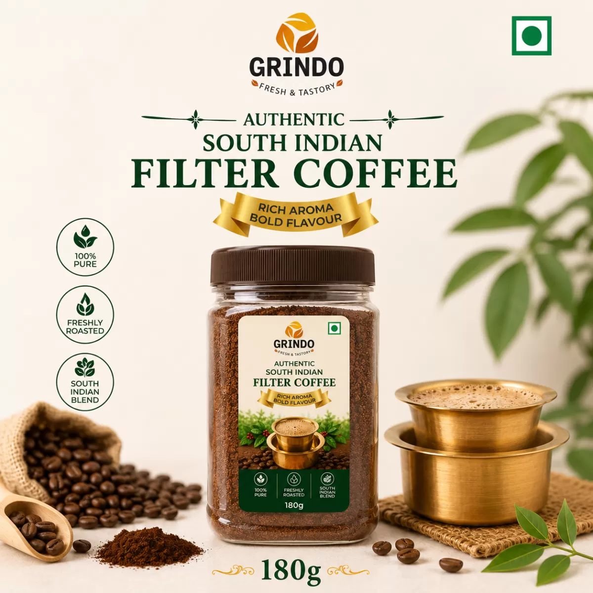 Grindo South Indian Filter Coffee - 180g